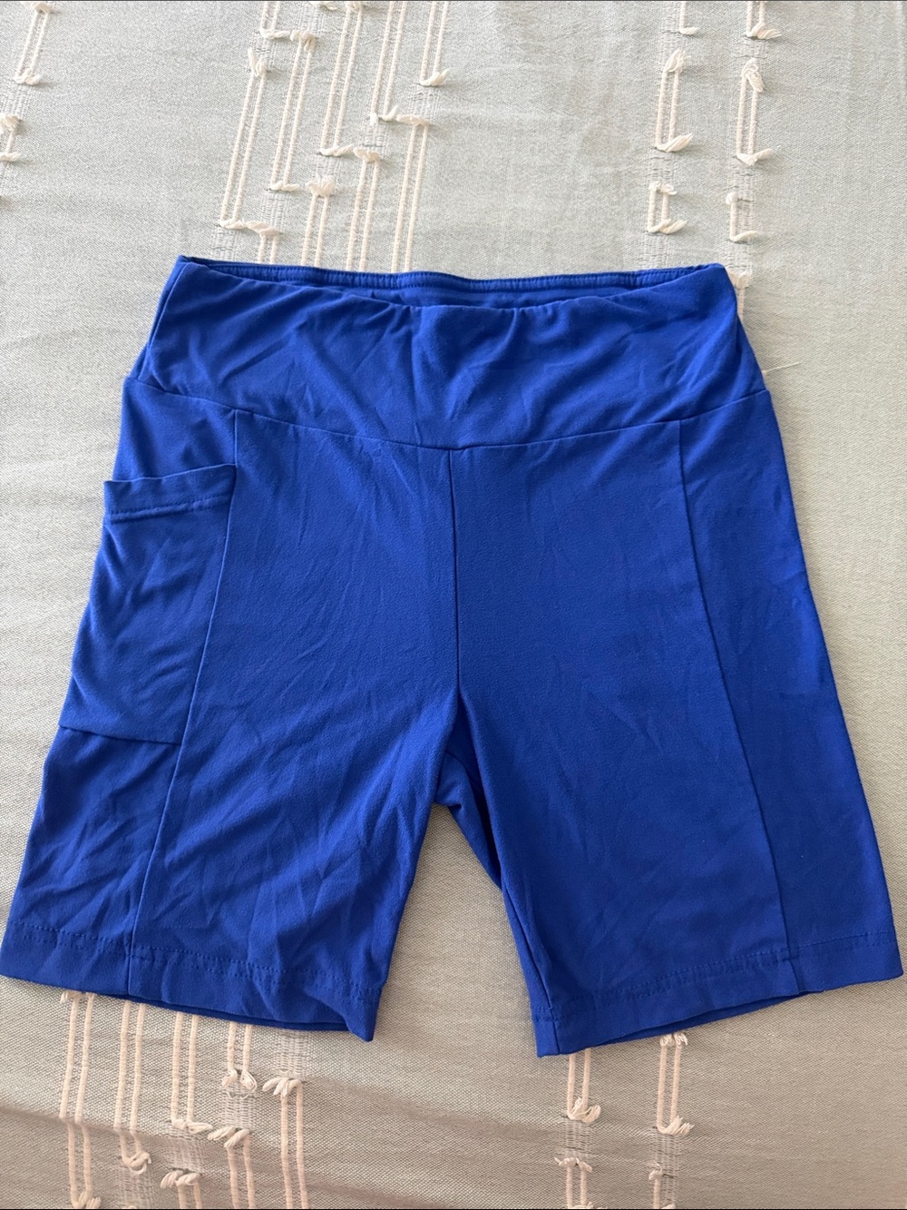 No Boundaries Royal Blue Bike Shorts with Side Pocket